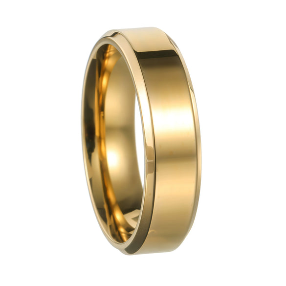 Ring Titanium Steel Geometric Style Vacuum Plating Unisex