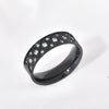 Ring Titanium Steel Geometric Ushape Diamond Carving Jewelry For Men And Women
