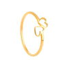 Ring Titanium Steel Heart Cut Out Electroplated Couple Jewelry