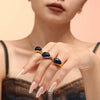 Ring Titanium Steel Resin Dropshaped Geometric Pvd Electroplating