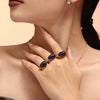 Ring Titanium Steel Resin Dropshaped Geometric Pvd Electroplating