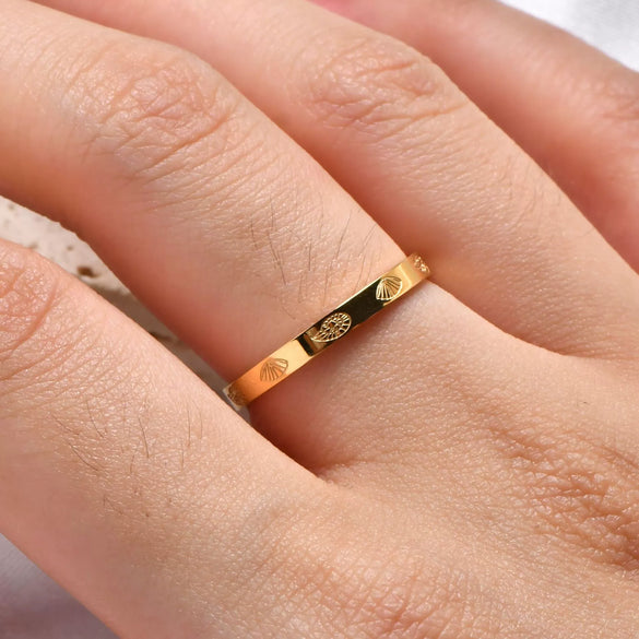 Ring Titanium Steel Stainless Steel Fashion Geometric Electroplated Jewelry