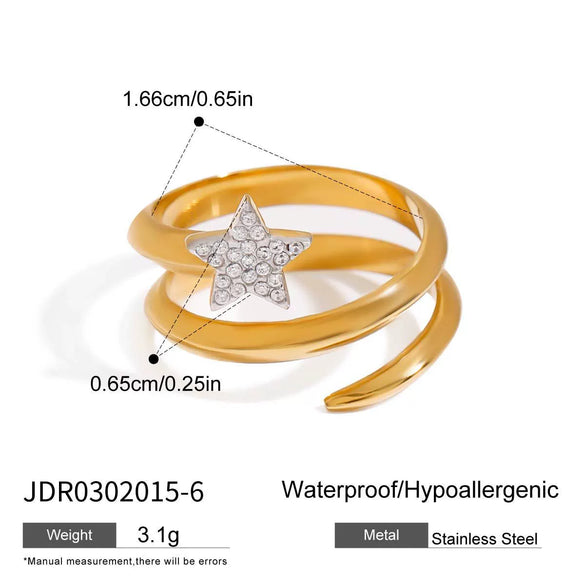 Ring Titanium Steel Stainless Steel Geometric Electroplating Women's Jewelry