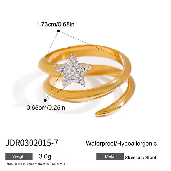 Ring Titanium Steel Stainless Steel Geometric Electroplating Women's Jewelry