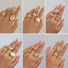 Ring Zinc Alloy Geometric Arc Electroplating For Women