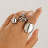 Ring Zinc Alloy Geometric Arc Electroplating For Women