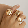 Ring Zinc Alloy Geometric Arc Electroplating For Women