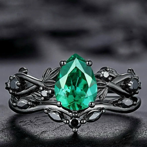 Rings Alloy Geometric Inlaid Sea Blue Diamond Electroplating Women's Fashion Jewelry