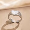 Rings Brass Titanium Steel Heart Shape Electroplated Women's Light Luxury Style