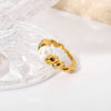 Rings Pearl Geometric Electroplating Women's