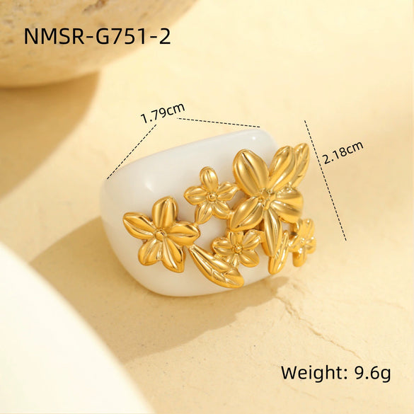 Rings Stainless Steel Geometric Light Luxury Electroplating For Women