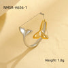 Rings Stainless Steel Natural Stone Geometric Light Luxury Style Electroplating For Women