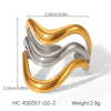 Rings Stainless Steel Titanium Steel Geometric Style Electroplating Niche Design Simple Versatile Hand Accessories