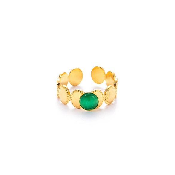 Rings Titanium Steel Geometric U Shape Electroplated