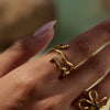 Rings Titanium Steel Wave Design Electroplated Highend Women's Jewelry