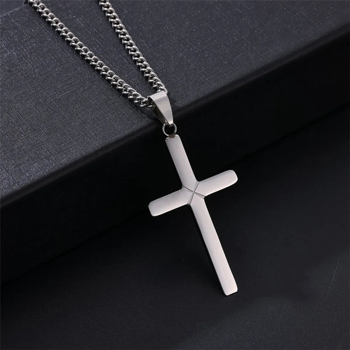 Rock Classic Style Cross 304 Stainless Steel Vacuum Plating Unisex