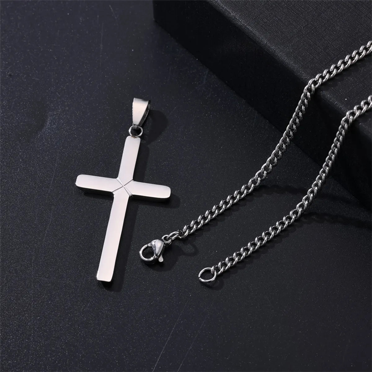 Rock Classic Style Cross 304 Stainless Steel Vacuum Plating Unisex