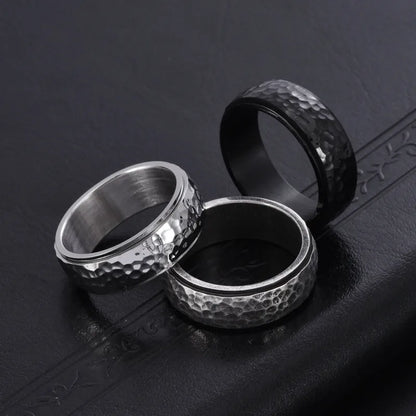 Rock Ethnic Style Sports O-Shape 304 Stainless Steel V-Opening Plating 18K Gold Plated Men'S Rings