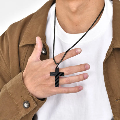 Rock Streetwear Cross Stainless Steel Men'S Pendant Necklace