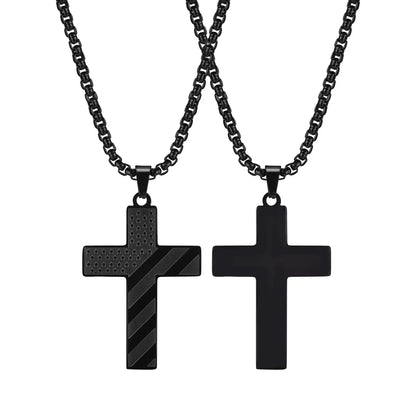 Rock Streetwear Cross Stainless Steel Men'S Pendant Necklace