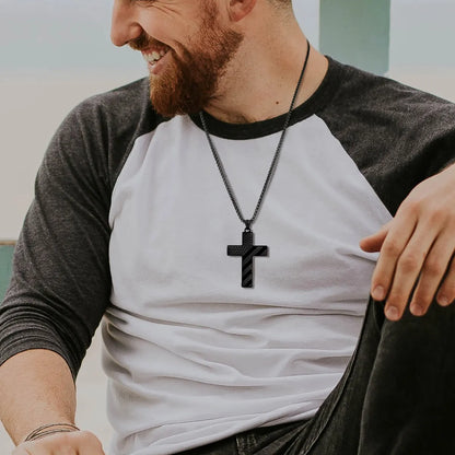 Rock Streetwear Cross Stainless Steel Men'S Pendant Necklace