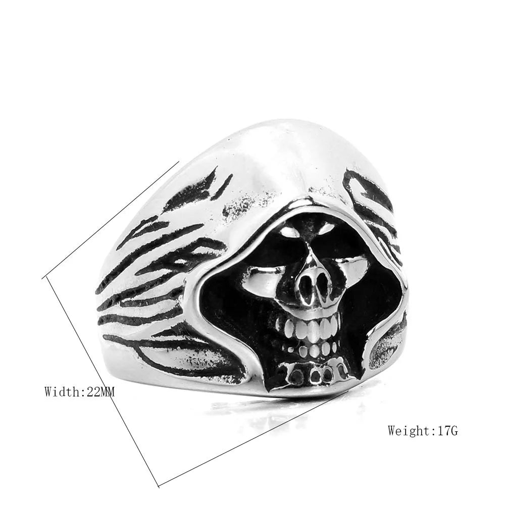 Rock Streetwear Skull Stainless Steel None None Men'S Rings