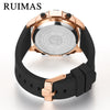 Roller Sports Watch Men's Fashion Waterproof Quartz Watch Alloy Case Silicone Strap Round Dial