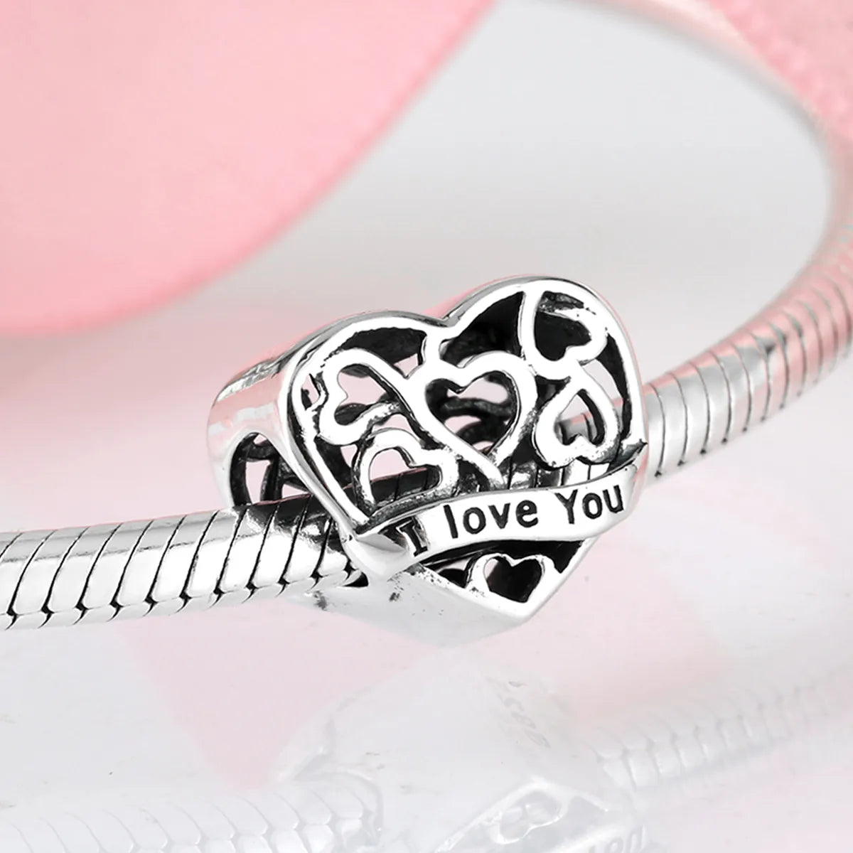 Romantic Heart Shape Sterling Silver Inlay Zircon Jewelry Accessories