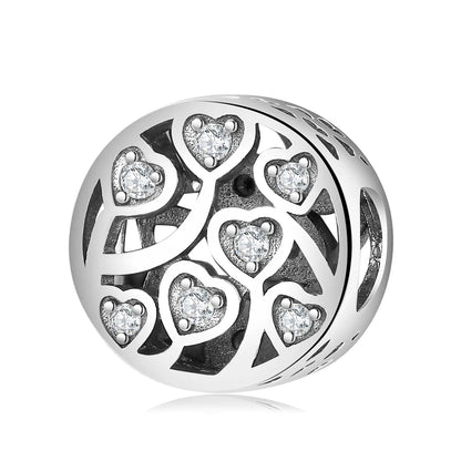 Romantic Heart Shape Sterling Silver Inlay Zircon Jewelry Accessories