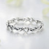 Romantic Heart Shape Sterling Silver Plating Hollow Out Silver Plated Rings