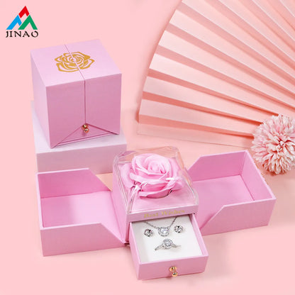 Romantic Letter Flower Paper Jewelry Boxes