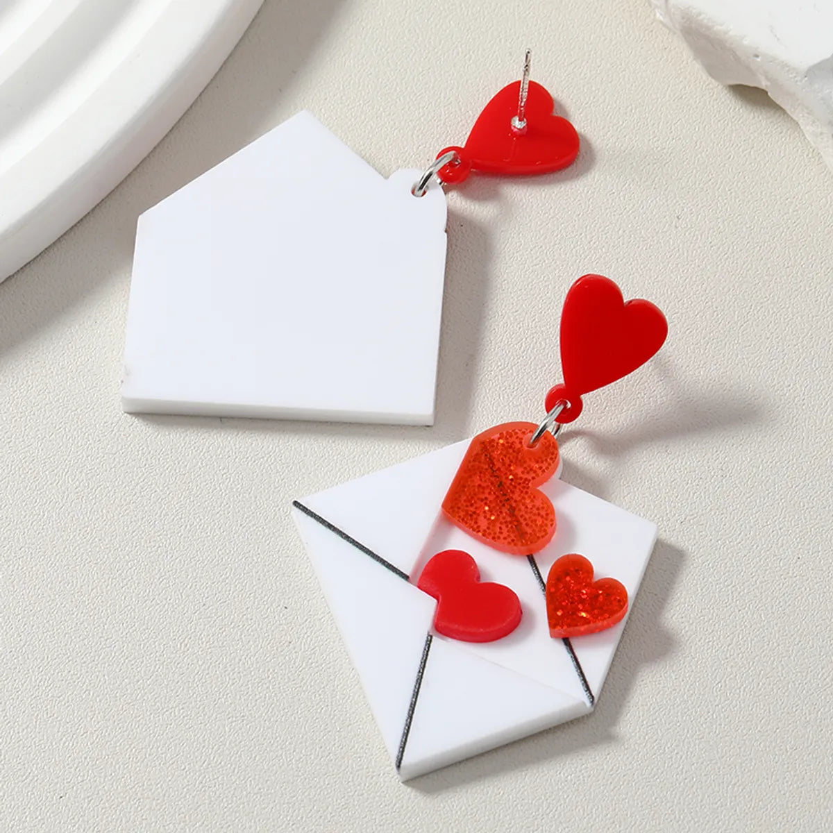 Romantic Modern Style Heart Shape Alloy Women's Drop Earrings