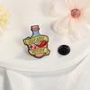 Romantic Modern Style Letter Heart Shape Bottle Alloy Stamping Stoving Varnish Plating Unisex Brooches