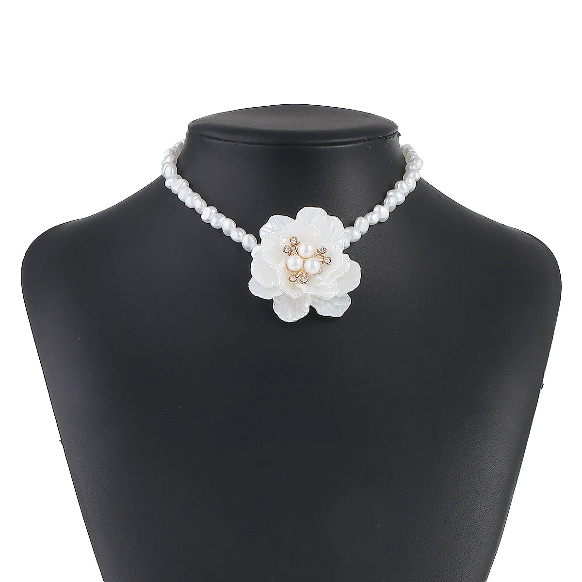 Romantic Modern Style Round Imitation Pearl Beaded Women'S Choker