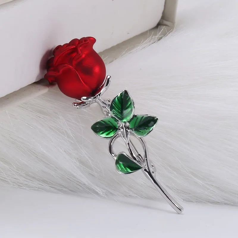 Romantic Rose Artificial Gemstones Alloy Unisex Corsage