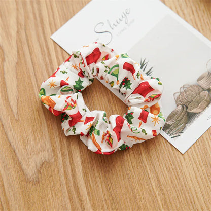 Romantic Santa Claus Cloth Handmade Hair Tie