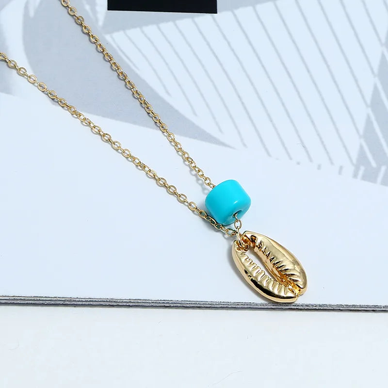 Romantic Shiny Geometric Gold Plated Alloy Wholesale Necklace