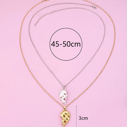 Romantic Simple Style Heart Shape Alloy Handmade Plating Girl'S Pendant Necklace