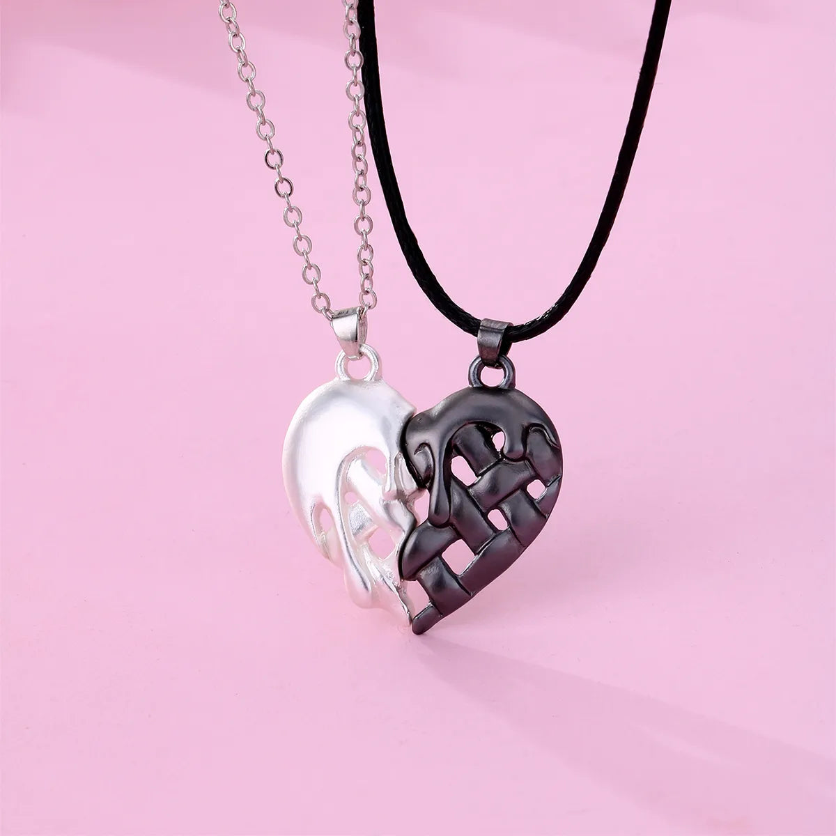 Romantic Simple Style Heart Shape Alloy Handmade Plating Girl'S Pendant Necklace