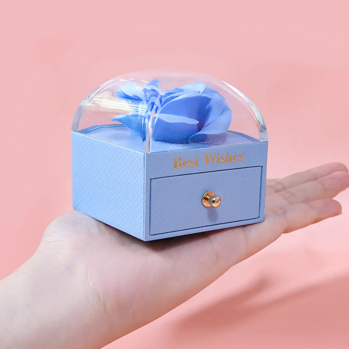 Romantic Simple Style Letter Flower Paper Jewelry Boxes