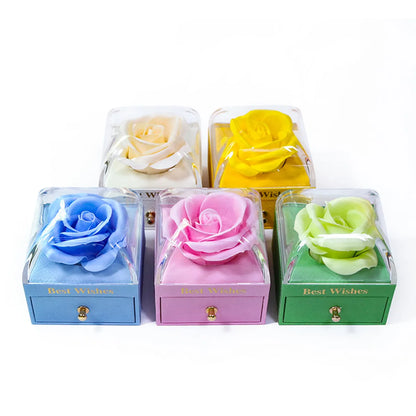 Romantic Simple Style Letter Flower Paper Jewelry Boxes