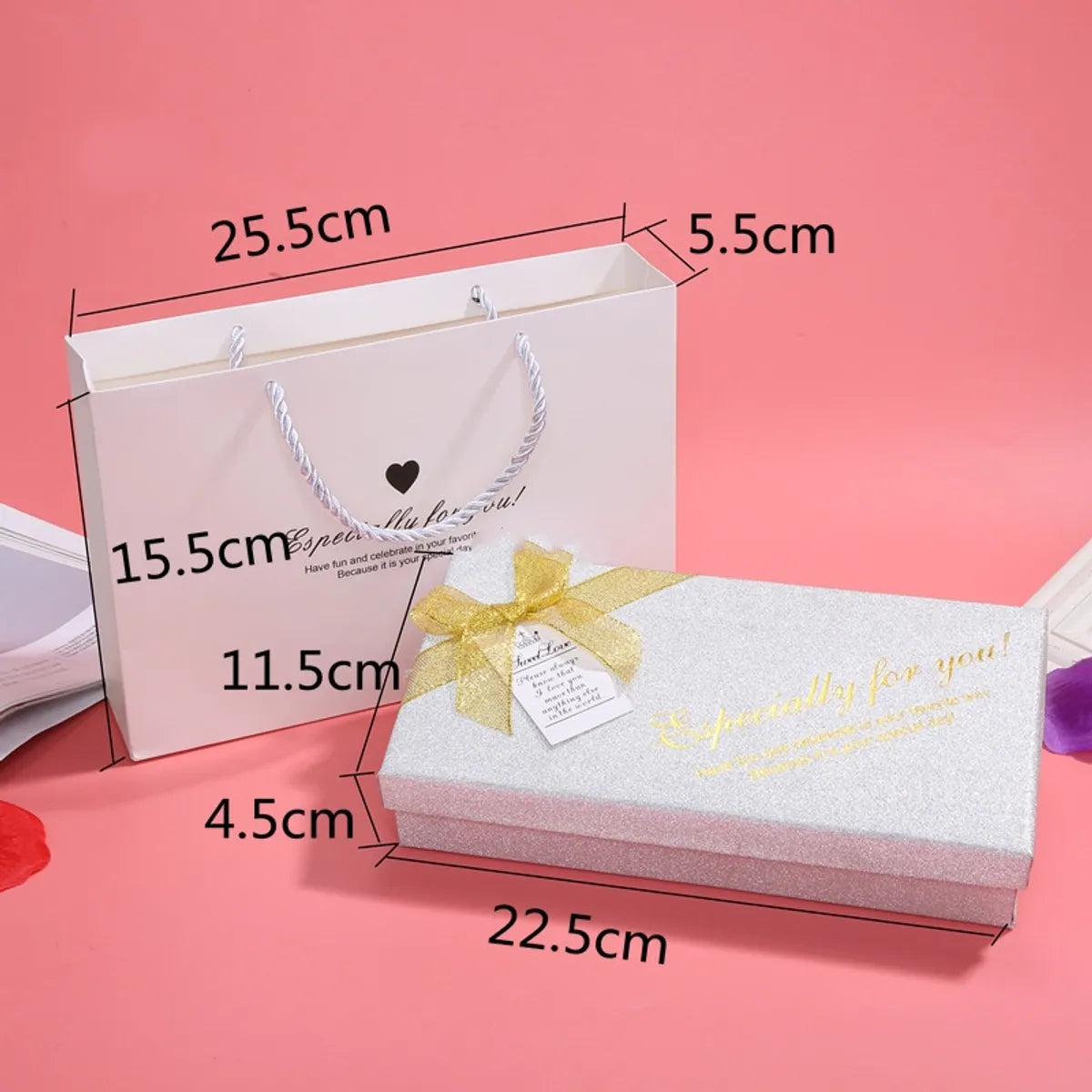 Romantic Solid Color Bow Knot Paper Jewelry Boxes