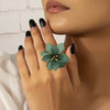 Romantic Sweet Pastoral Flower Arylic Women'S Rings