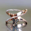 Rose Gold Electroplated Alloy Butterfly Geometric Ring Simple Animal Shape Unisex Fashion Jewelry