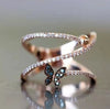 Rose Gold Electroplated Alloy Butterfly Geometric Ring Simple Animal Shape Unisex Fashion Jewelry