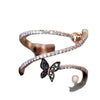 Rose Gold Electroplated Alloy Butterfly Geometric Ring Simple Animal Shape Unisex Fashion Jewelry