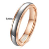 Rose Gold Geometric Curved Tungsten Steel Ring With Doublesided Electroplated Finish For Women And Men