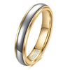 Rose Gold Geometric Curved Tungsten Steel Ring With Doublesided Electroplated Finish For Women And Men