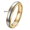 Rose Gold Geometric Curved Tungsten Steel Ring With Doublesided Electroplated Finish For Women And Men