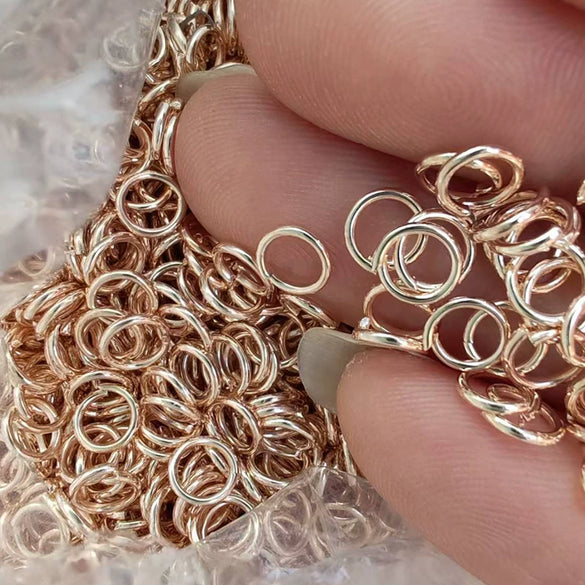 Rose Gold Metal Round Closed Ring Buckle For Diy Jewelry Making Handmade Fashion Accessories